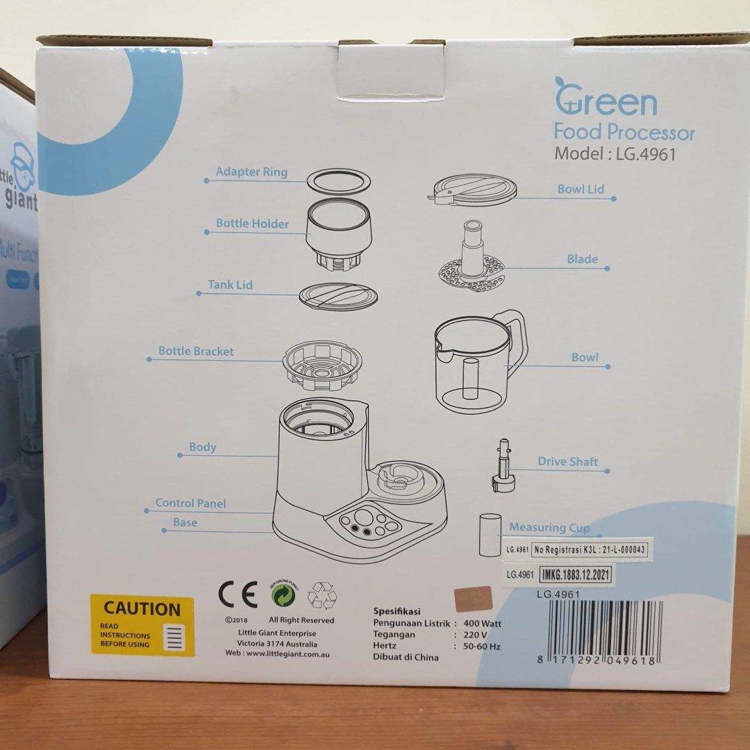 Brand New ! Little Giant Green Baby Food Processor LG 4961 MPASI Bayi