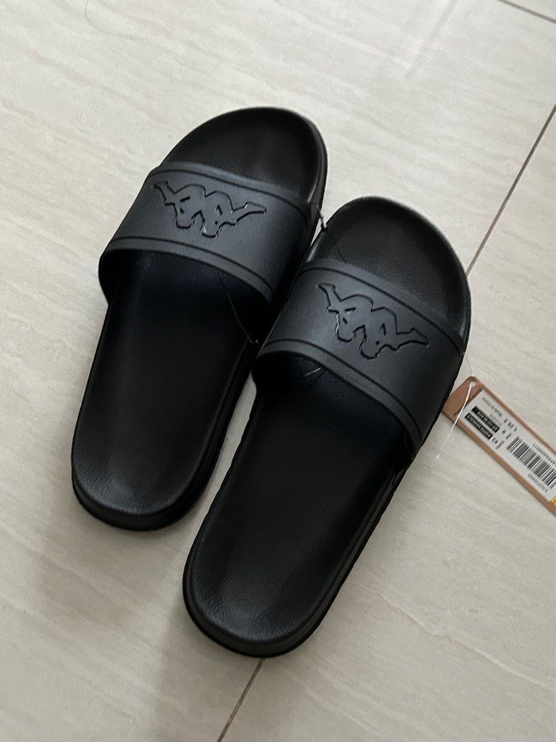 Kappa black sandals best sale
