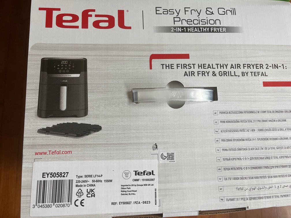 Buy Tefal EasyFry Precision 2-In-1 Air Fryer And Grill EY505827