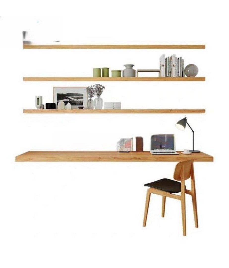 BRATTON Japandi Floating Study Table, Furniture & Home Living ...