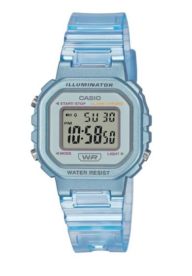 Casio LA 20WHS Translucent Series Small Square Ladies Kids Digital Watch Case Width 30.4 mm 5 years battery life LA 20whs 2a LA 20WHS 4A