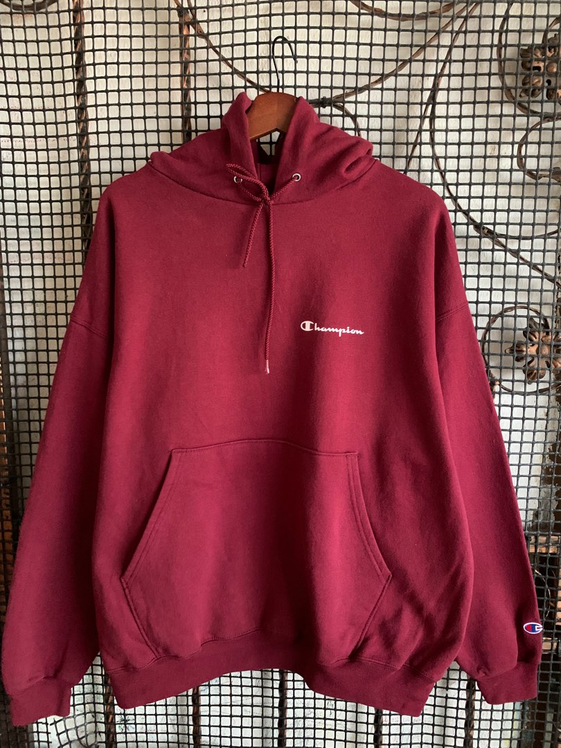 CHAMPION SMALL SPELLOUT HOODIE Men s Fashion Tops Sets