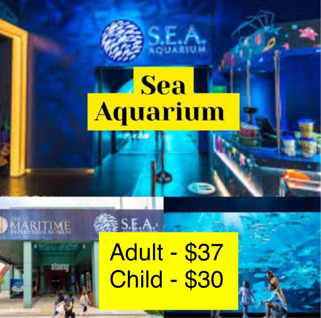 Cheapest S.E.A aquarium 30, Tickets & Vouchers, Local Attractions