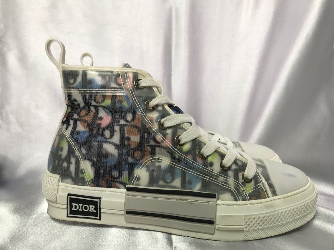 dior high top on feet