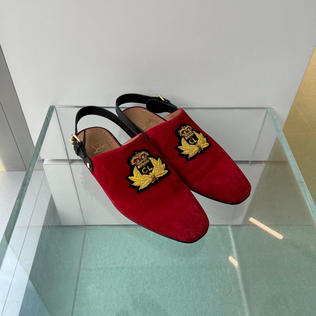 Christian louboutin black best sale loafers