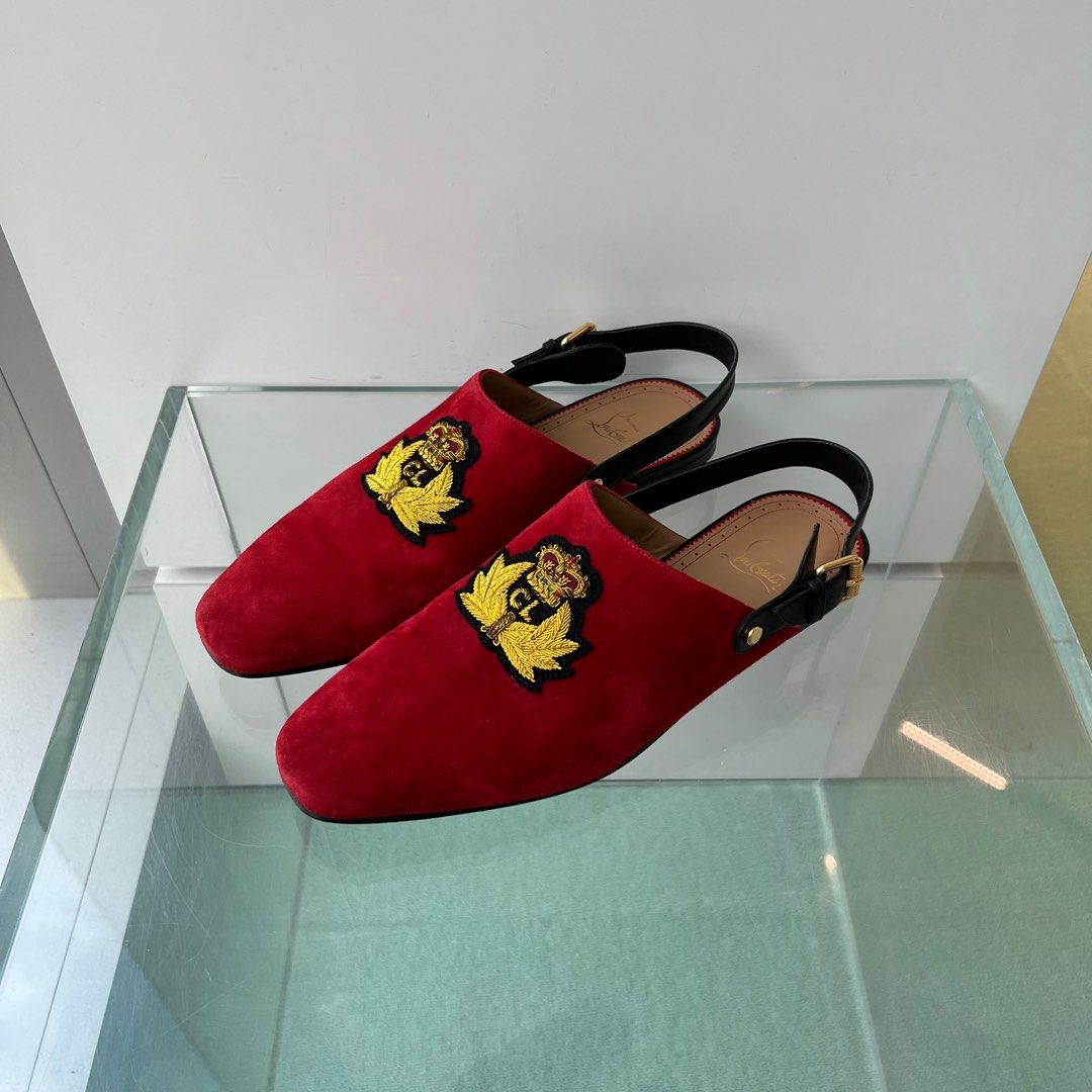 Red christian new arrivals louboutin loafers