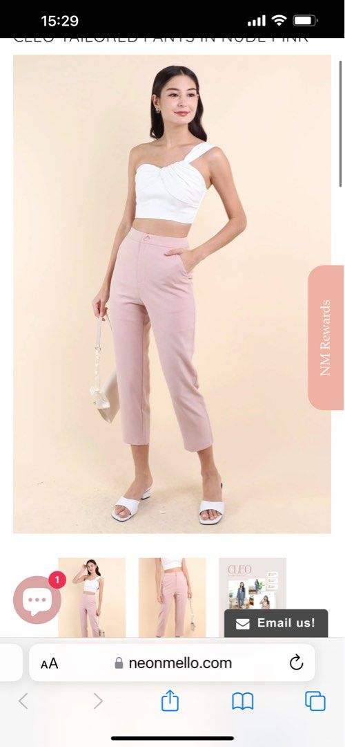 TYSON THIGH SLIT PANTS (PINK)