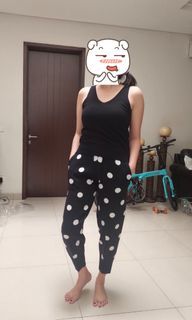 Cln joger knit polkadot