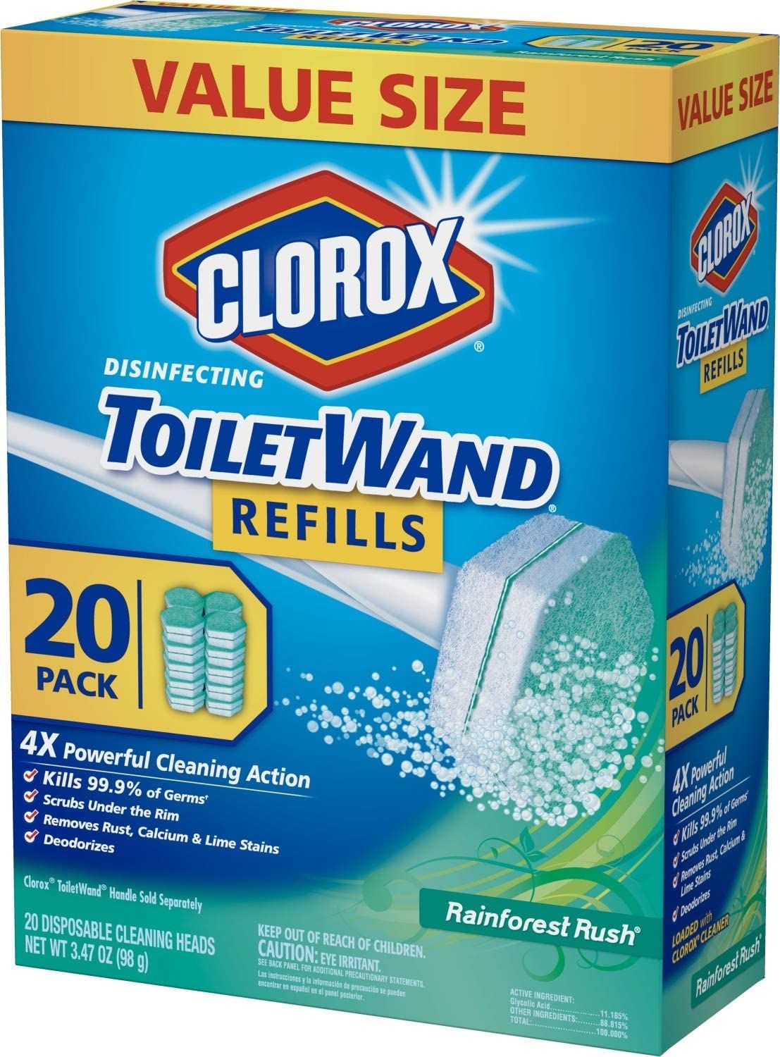Clorox ToiletWand Disinfecting Refills, Disposable Wand Heads