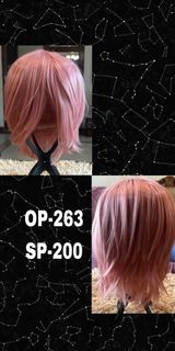 Cosplay pink wig