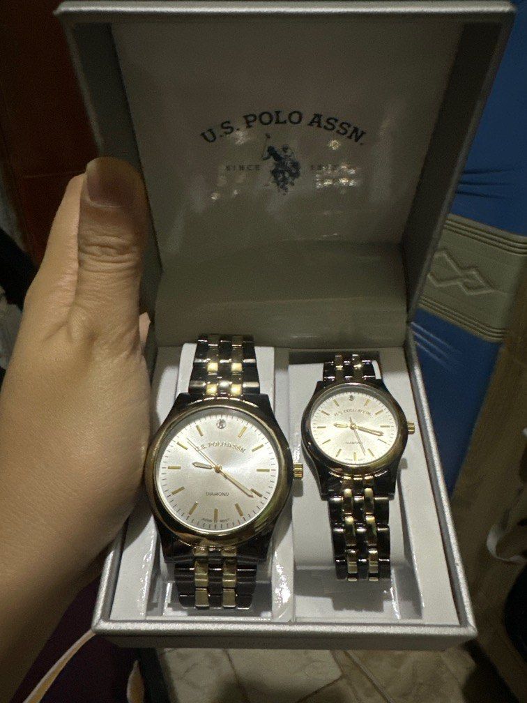 Couple US POLO ASSN watch with diamonds Luxury Watches on Carousell