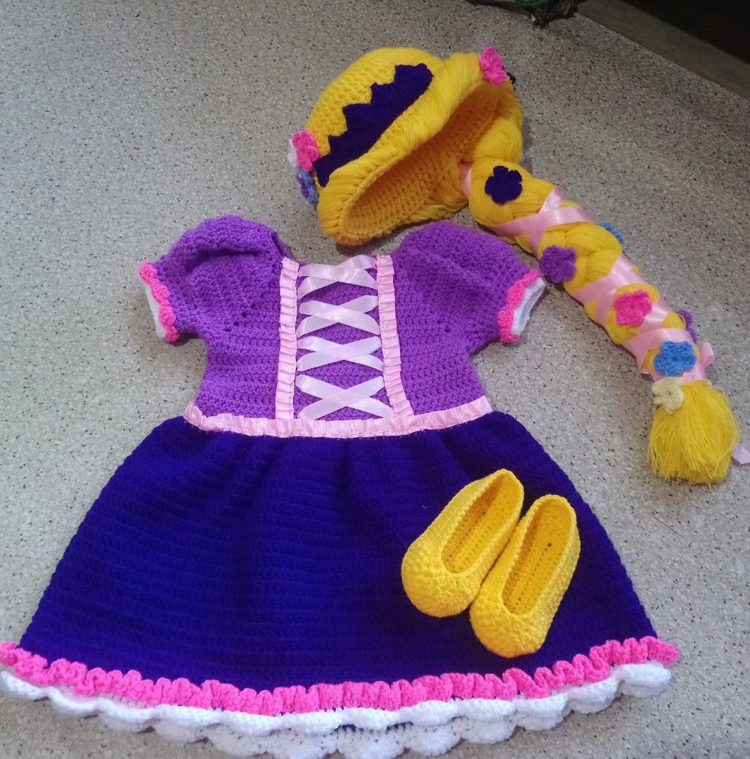 crochet rapunzel dress AG Mini crochet pattern