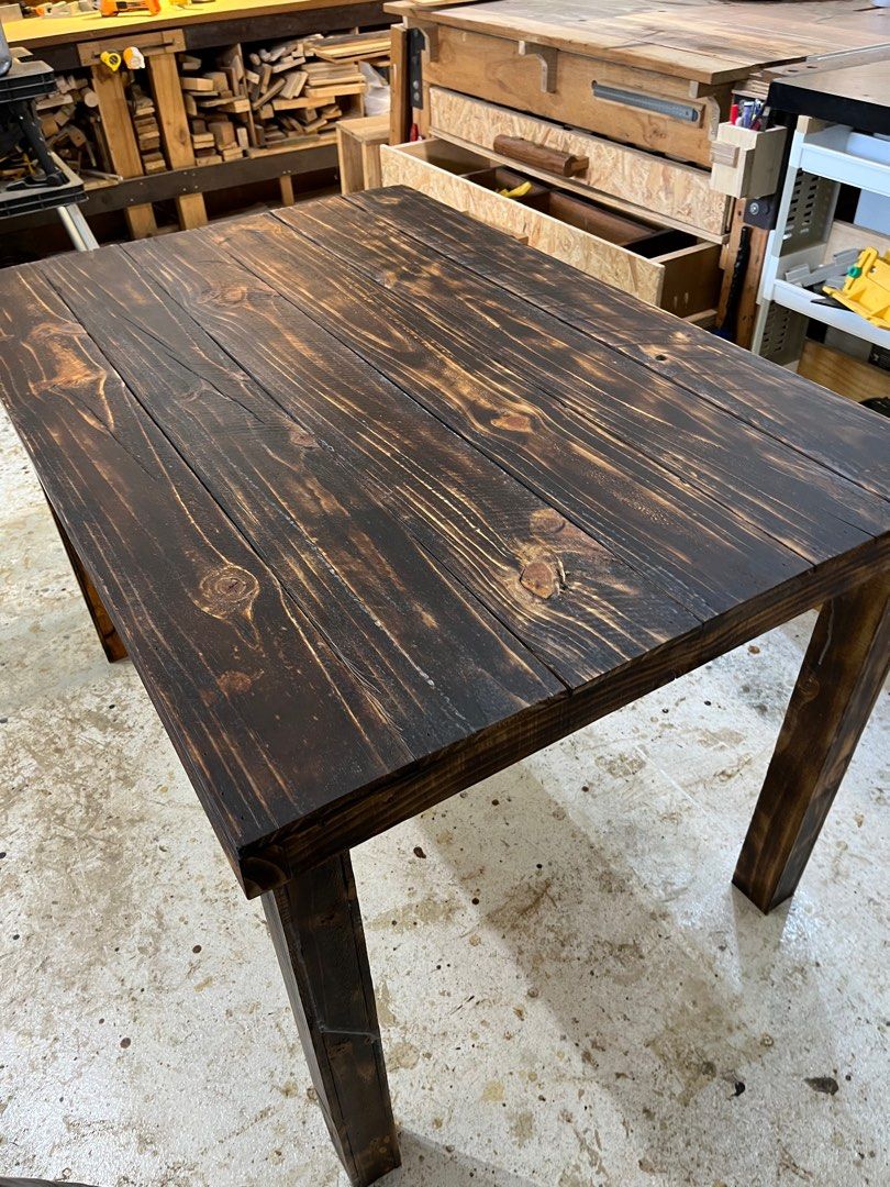 Custom Rustic wood table, Furniture & Home Living, Furniture, Tables