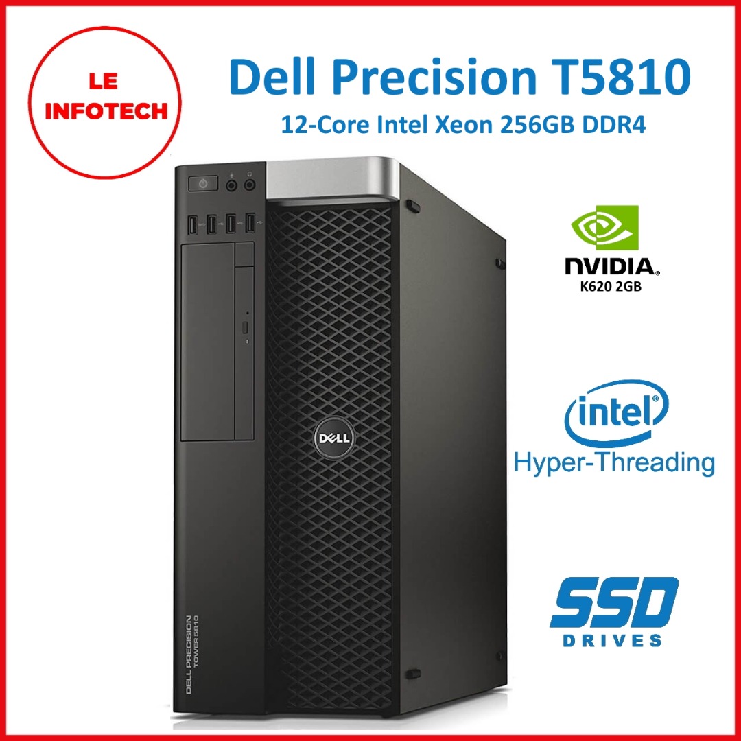 Dell Precision T5810 Workstation Intel Xeon 4/12 Cores 16/32/64 GB