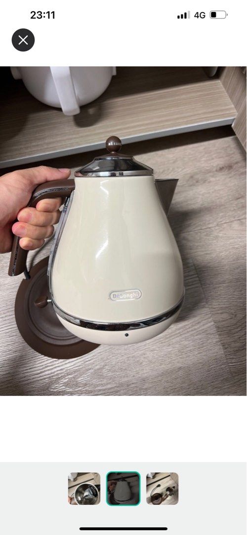 Delonghi Cream 1L Kettle, TV & Home Appliances, Kitchen Appliances