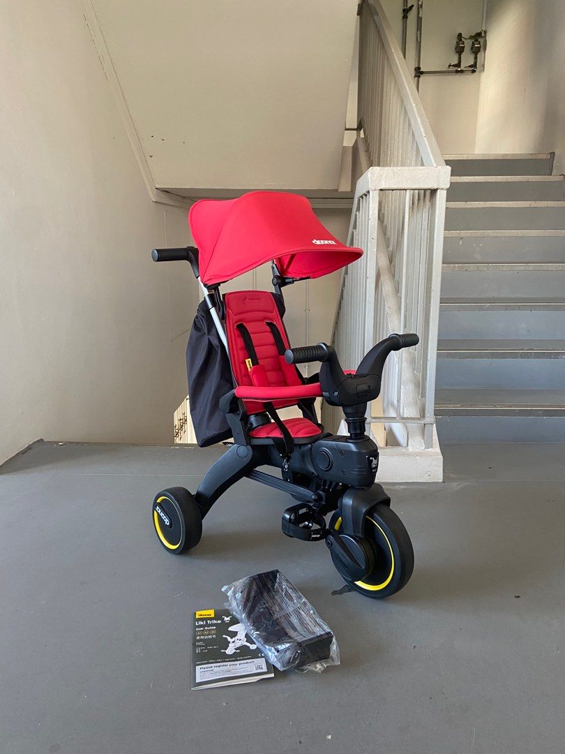Full set Doona Liki Trike S3 Flame Red, Babies & Kids, Going Out, Strollers on Carousell