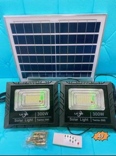 Double solar light w/one solar panel