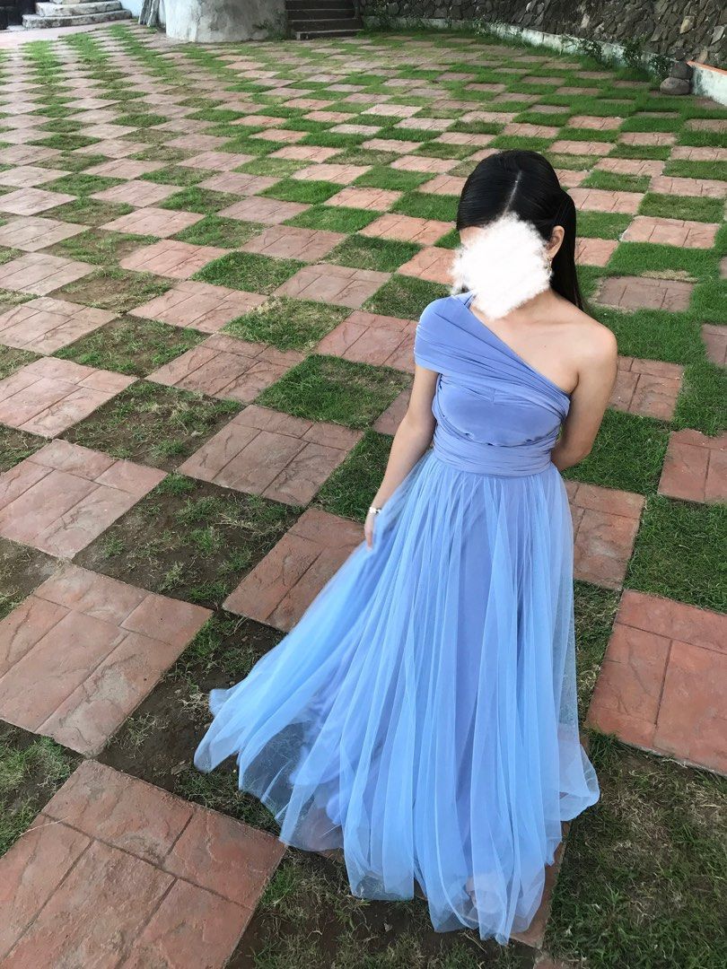 Dusty blue clearance infinity bridesmaid dresses