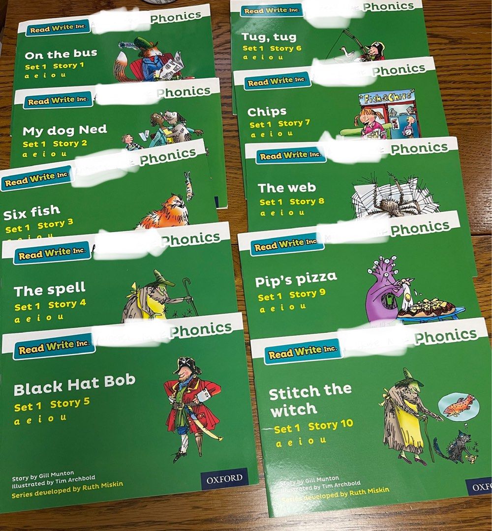 English Phonics RWI Oxford Read Write Inc. Green Book Set 1 Story 1 to