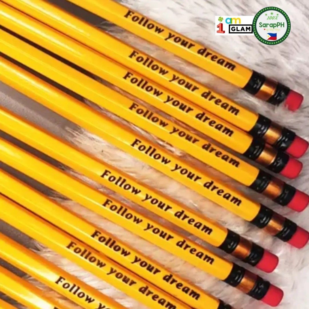 Engraved Personalized Customized MONGOL PENCILS For Your Names Or Affirmations (Category: Stationery & School Supplies) located in Binan City. Submitted by 1AMglam (Listing ID 1238793830, Image 2). Description: Engraved Personalized Customized MONGOL PENCILS For Your Names Or Affirmations Make these Personalized MONGOL PENCILS With Your Names And/Or Affirmations... with or without the customized pencil cases... your event souvenirs or special gif