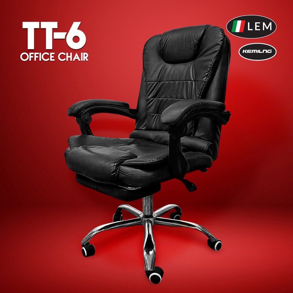 Executive office chair with footrest, Furniture & Home Living