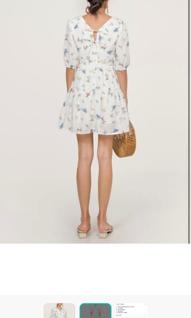 Fayth Laurel Floral Tie Back Dress Women s Fashion Dresses