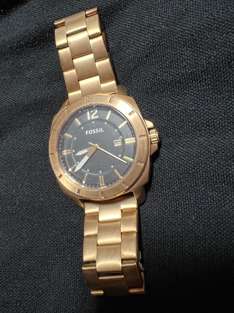 Gold and silver fossil watch 2025 men's