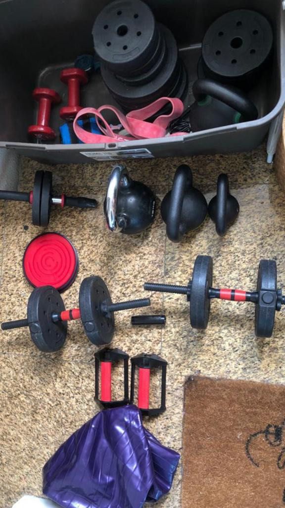 Gym set on sale with weights