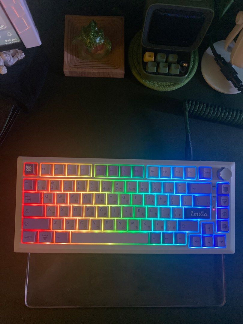 Fully built 75 Custom Mechanical Keyboard with volume knob, Computers