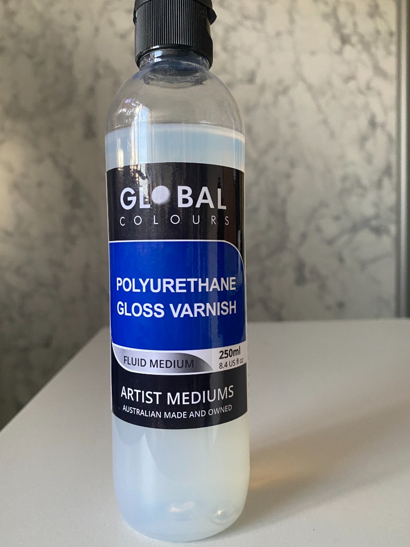 Global Colours Polyurethane Gloss Acrylic Varnish 250ml, Hobbies & Toys ...