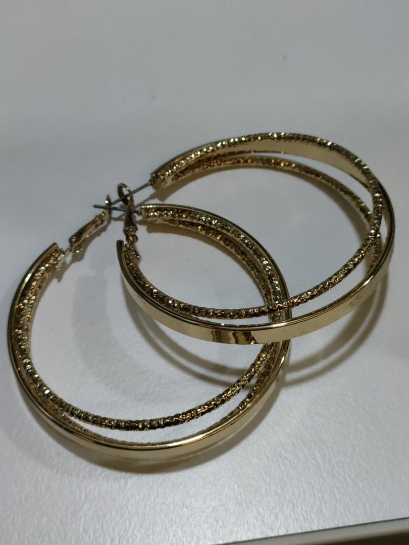 Gold multi hoops Women s Fashion Jewelry Organisers Earrings