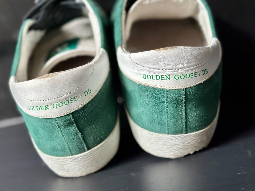 Golden Goose Superstar Green Suede Sneakers Stylish and Comfortable