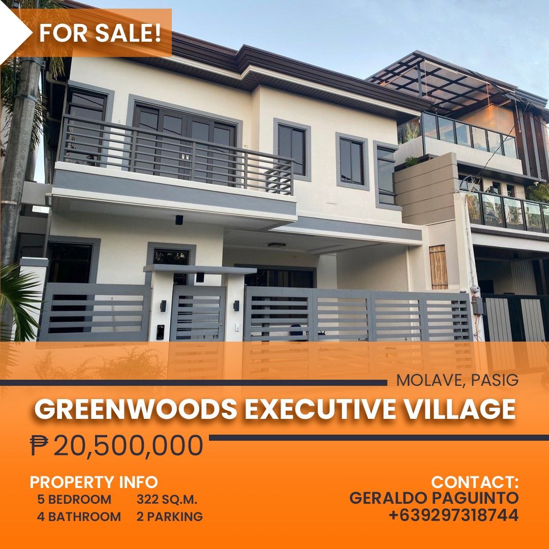 Greenwoods Executive Village House & Lot For Sale Pasig House and Lot