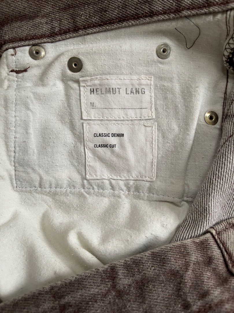Helmut Lang Jeans (Category: Jeans) located in Calamba. Submitted by pyrex_13 (Listing ID 1238865957, Image 3). Description: Helmut Lang Jeans 6000 had the length altered waist: 29” length: 38” front rise: 11” leg opening: 8.5”.
