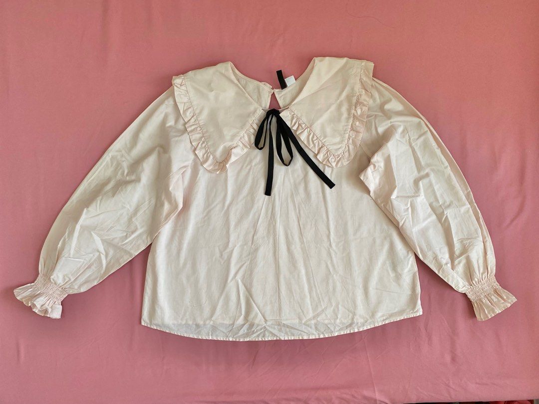 H&M baby pink collared longsleeves (Category: Longsleeves) located in Bulacan. Submitted by mariapreloved.ph (Listing ID 1238833062, Image 1). Description: 👉🏼NO WHEN WORN PHOTOS👈🏼 ▫️Size L on tag (loose fit); can fit L-XXL ▫️₱550 ▫️used once ▫️Good as New ▫️No flaw/s 🛍PM me to order 🛍Payment first before shipping ‼️LAST PRICE POSTED; NO RESERVATION; NO CANCELLATION; NO RETURN; NO EXCHANGE‼️ 💌DM me for shipping details and forms .