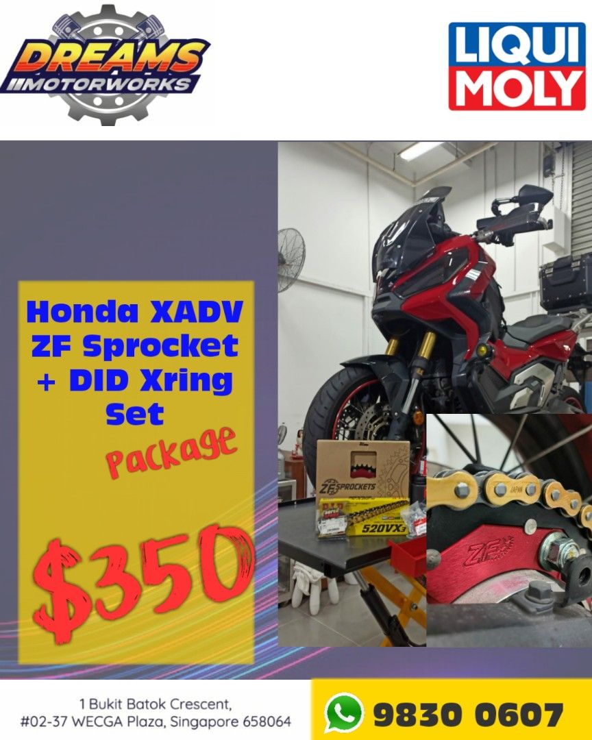 Honda XADV 750 ZF Sprocket + DID During Chain Set, Motorcycles