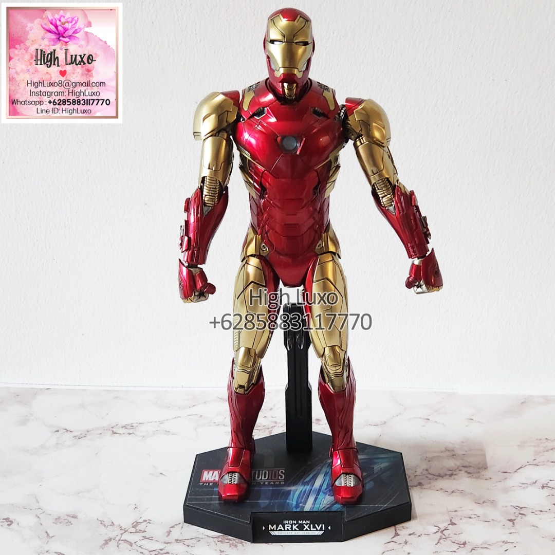 Hot Toys Iron Man Mark XLVI 46 Diecast CONCEPT ART VERSION 1/6 BIB
