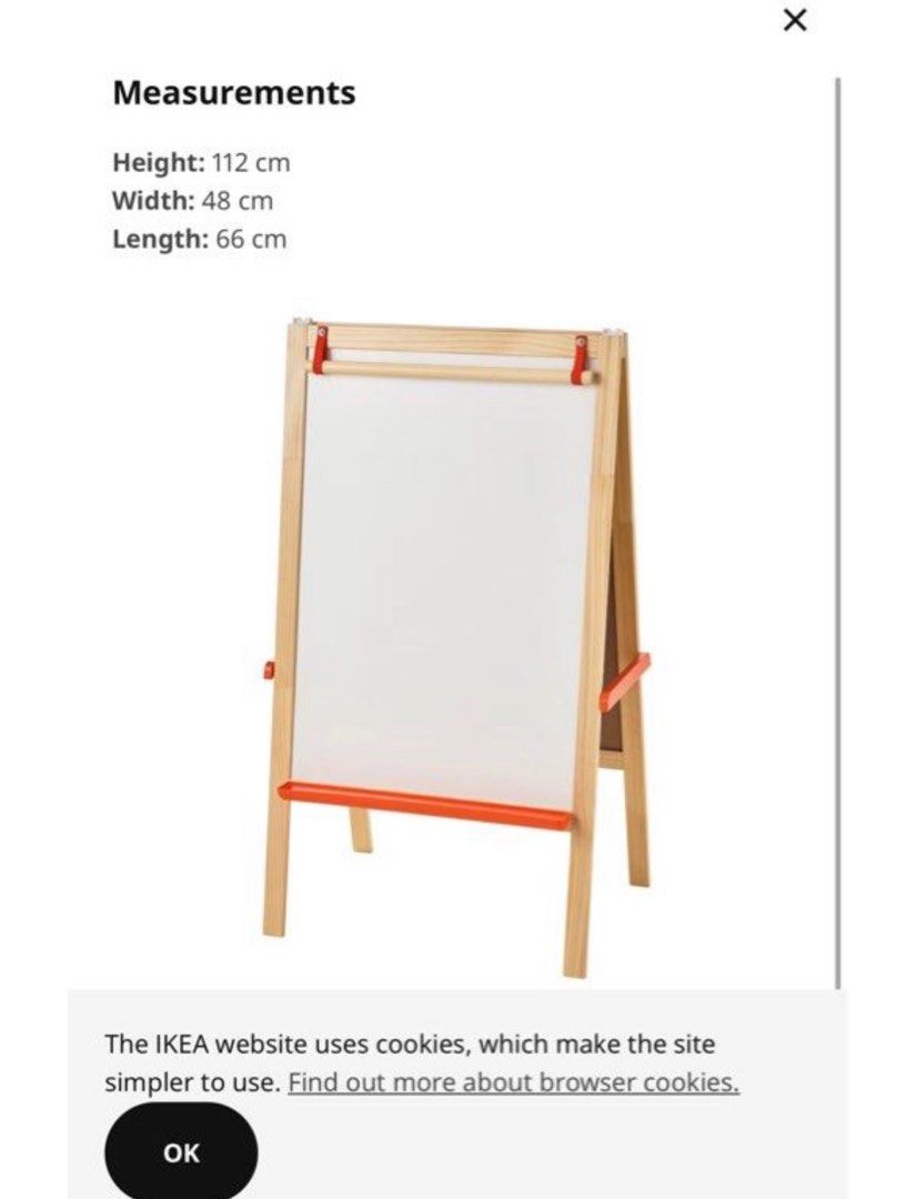 IKEA easel board, Babies & Kids, Baby Nursery & Kids Furniture, Kids