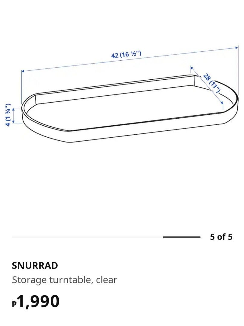 Ikea Snurrad Fridge Storage Turntable, Furniture & Home Living, Home