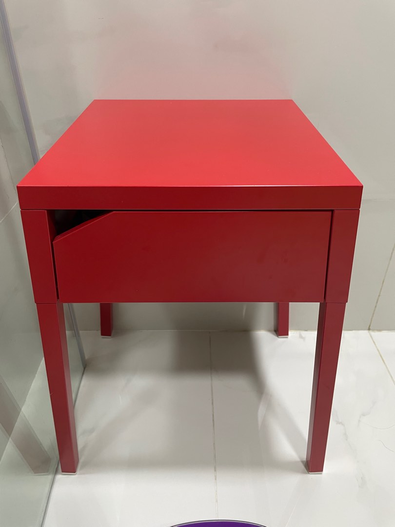 Ikea Steel Side Table, Furniture & Home Living, Furniture, Tables & Sets on Carousell