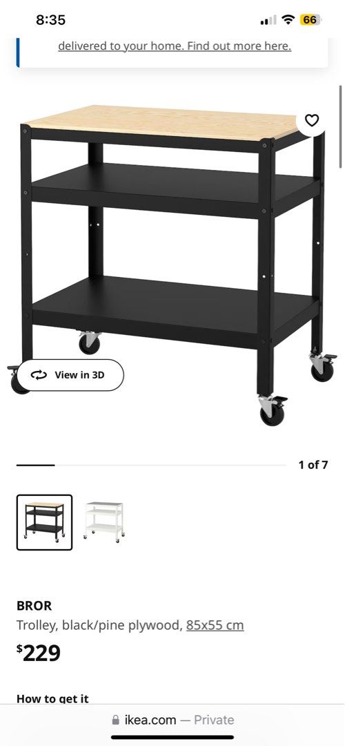 Ikea trolley, Furniture & Home Living, Furniture, Other Home Furniture