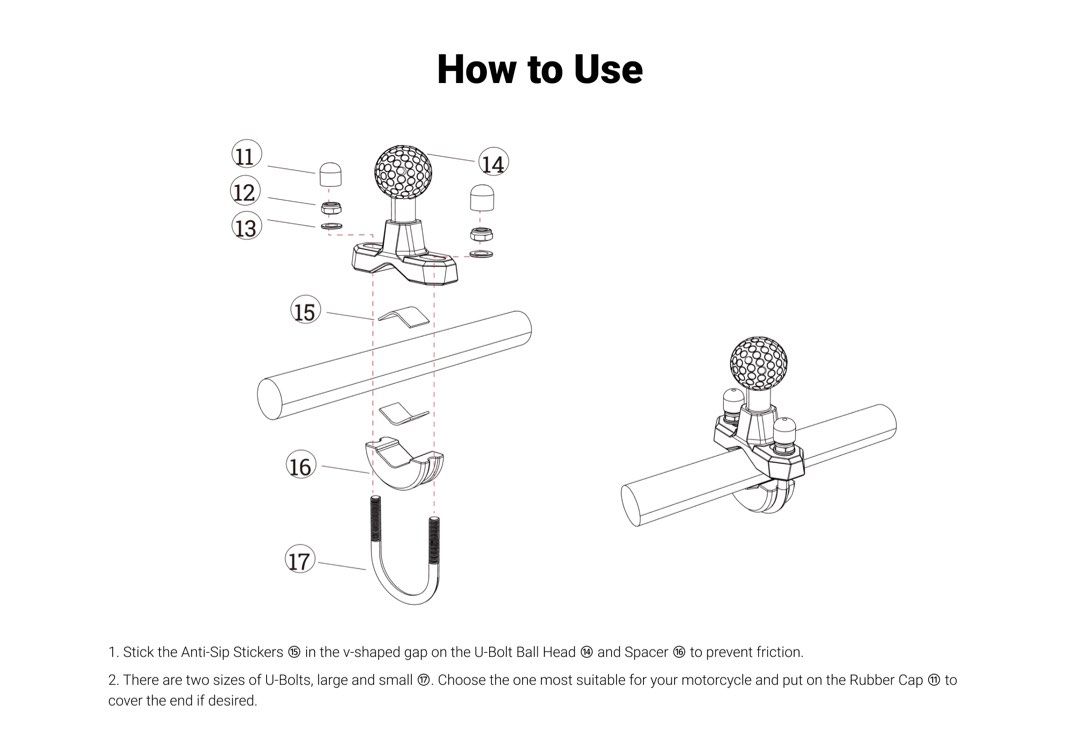 Insta360 Motorcycle UBolt Mount, Motorcycles, Motorcycle Accessories