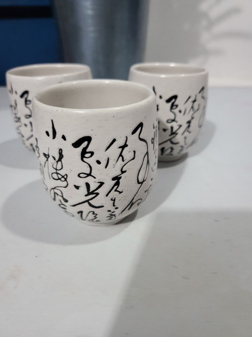Japanese tea cup (Category: Dinnerware & Cutlery) located in Makati City. Submitted by thedeclutteringabuela (Listing ID 1238921134, Image 3). Description: japanese 3 pc set tea cup. thick ceramics.