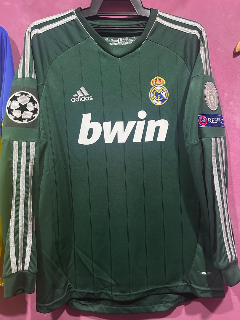 Real madrid green jersey long sleeve clearance