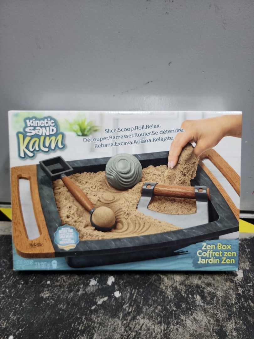 Kinetic Sand Kalm, Zen Box Set for Adults with 3 Tools for
