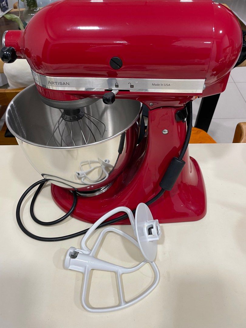 Aucma Stand Mixer,7.4QT 6-Speed Tilt-Head Food Mixer, Electric Kitchen Mixer  with Dough Hook, Wire Whip & Beater (Red), by ozzy4you