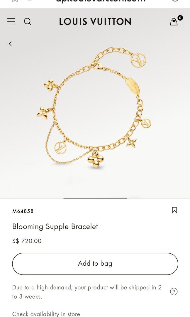 Louis Vuitton Idol V Supple Bracelet, Luxury, Accessories on Carousell