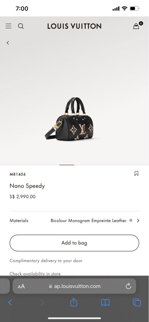 Nano Speedy Bicolor Monogram Empreinte Leather - Women - Small Leather  Goods