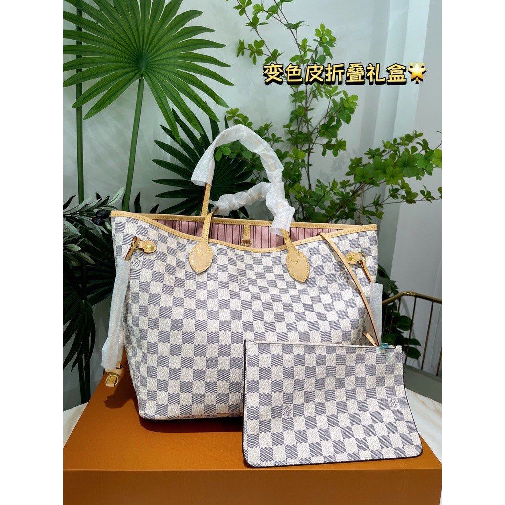 LV NEVERFULL SMALL DAMIER TOTE BAG, Luxury, Bags & Wallets on Carousell