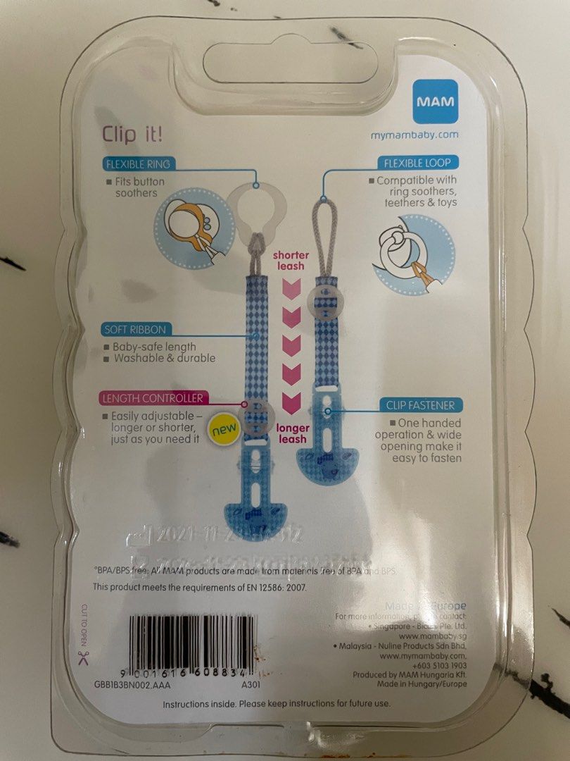 MAM pacifier clip, Babies & Kids, Nursing & Feeding, Soothers
